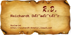 Reichardt Dömötör névjegykártya